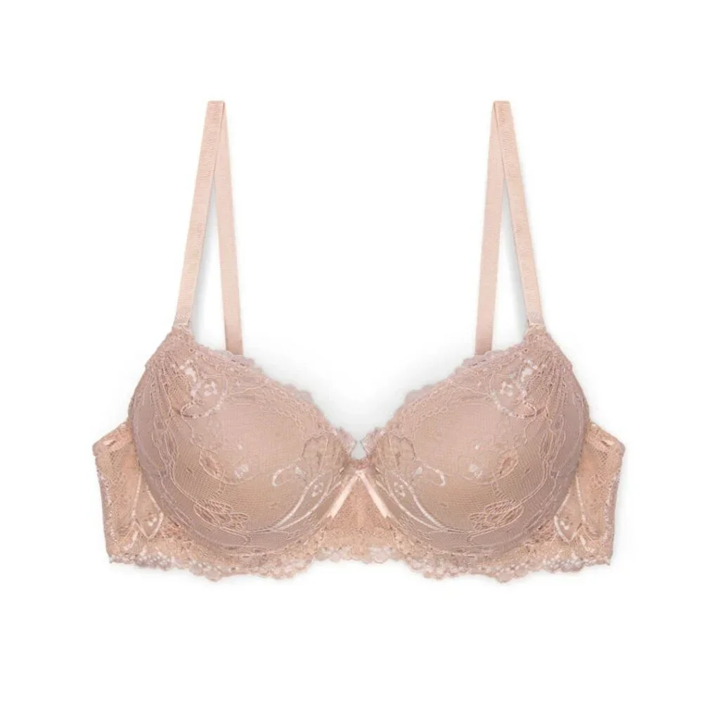 Rene Rofe Lingerie Womens Size 36C Floral Lace Double Extreme Push Up Bra 2719 - Picture 1 of 8